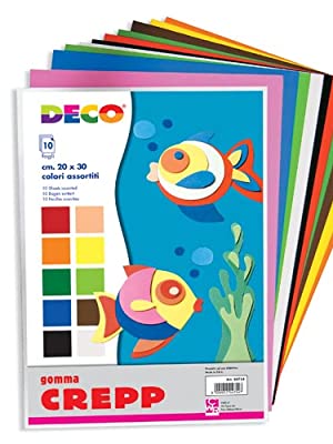 CWR DECO GOMMA EVA CREPP 50X66 COLORI ASSORTITI
