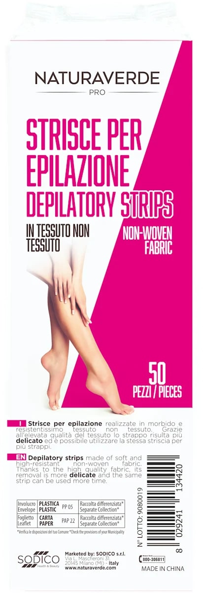 NATURAVERDE PRO STRISCE PER EPILAZIONE TNT 50PZ