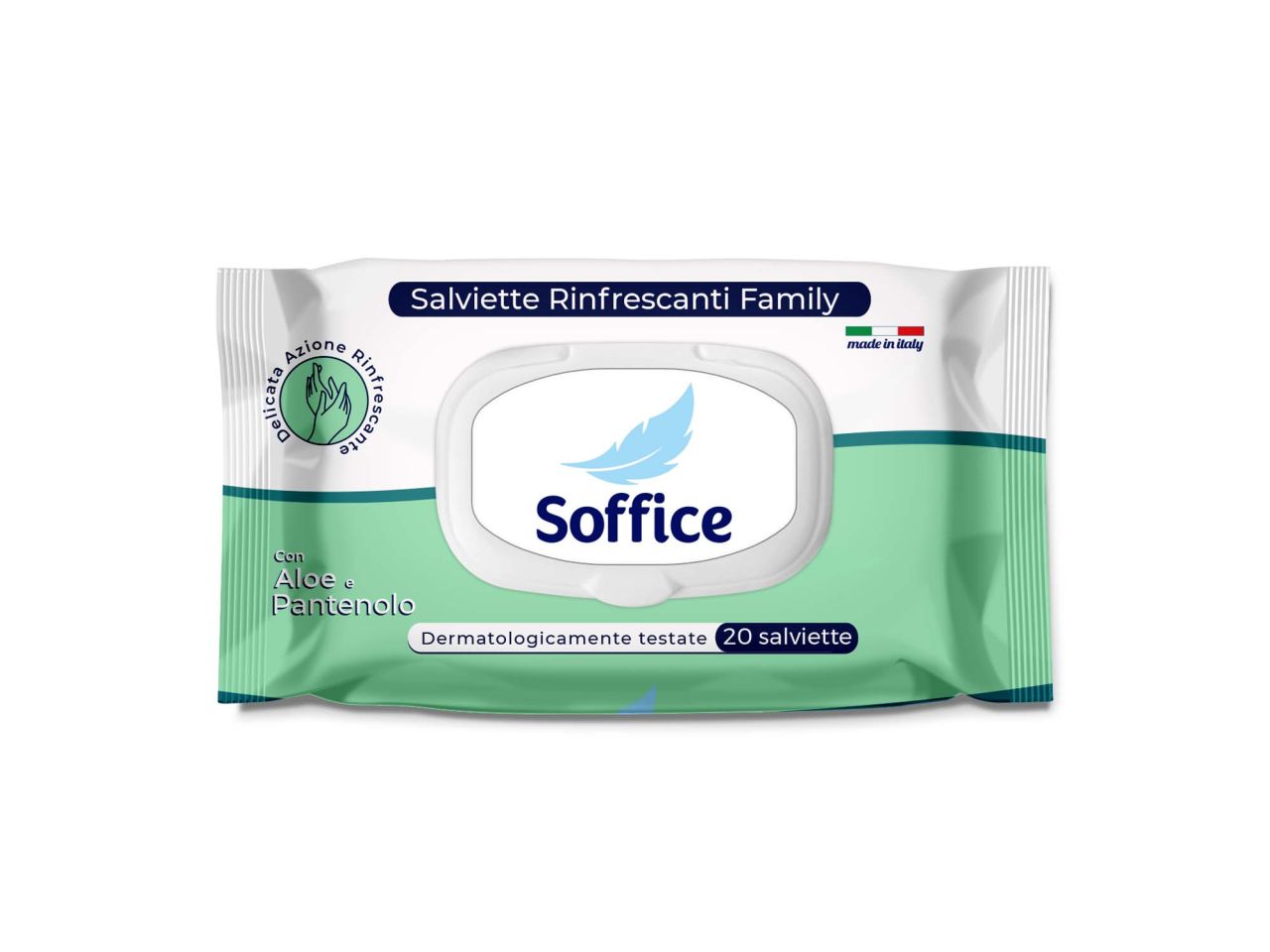 SOFFICE RINFRESCANTI FAMILY SALVIETTE POP-UP 20PZ ALOE E PANTENOLO