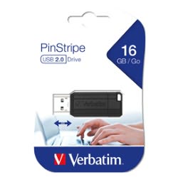 VERBATIM PINSTRIPE USB 2.0 DRIVE 16GB