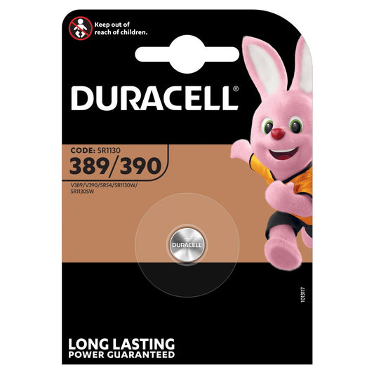 DURACELL LONG LASTING POWER CODE: 389/390 SR1130 V389/V390/SR54/SR1130W/SR1130SW 1,5V 1PZ