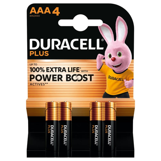 DURACELL PLUS POWER BOOST MINISTILO AAA LR03/MN2400 1,5V ALKALINE 4PZ