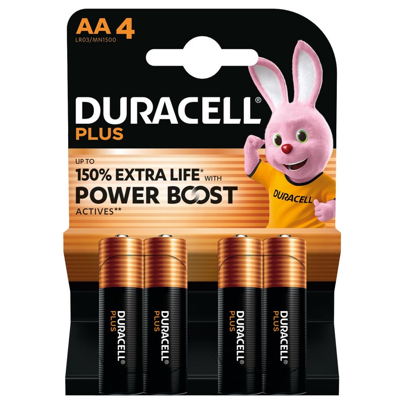DURACELL PLUS POWER BOOST STILO AA LR6/MN1500 4PZ