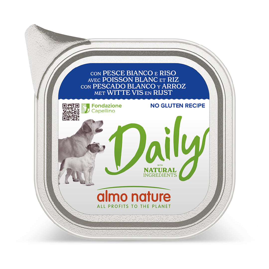 ALMO NATURE DAILY CANE 300G PESCE BIANCO E RISO