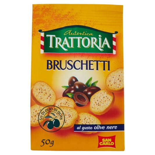 SAN CARLO AUTENTICA TRATTORIA BRUSCHETTI 50G OLIVE NERE