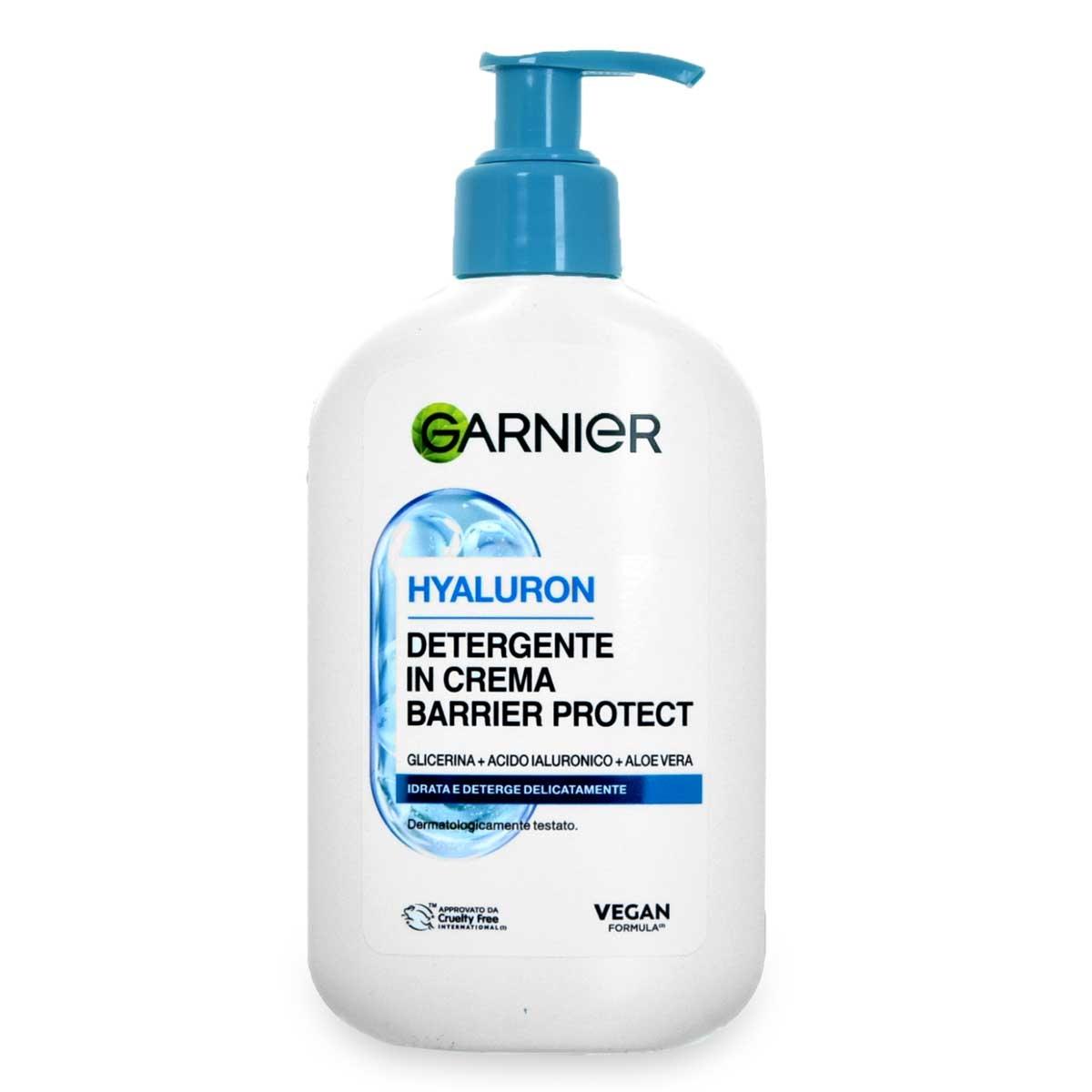 GARNIER HYALURON DETERGENTE IN CREMA BARRIER PROTECT 250ML GLICERINA + ACIDO IUALURONICO + ALOE VERA