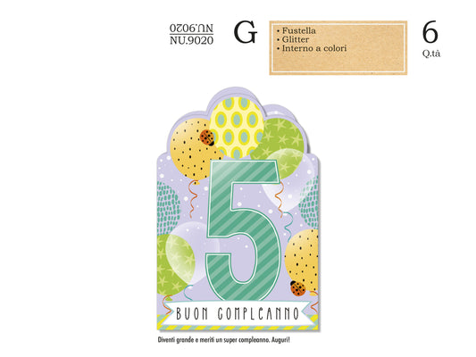 CROMO NB BIGLIETTO NUMERO 5 NU.9020