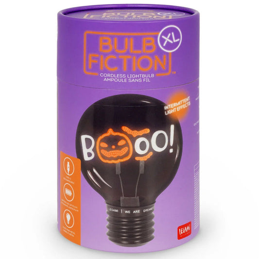 LEGAMI MILANO HALLOWEEN BULB FICTION XL LAMPADA DECORATIVA DA TAVOLO A FORMA DI LAMPADINA PUMPKIN BOOO!