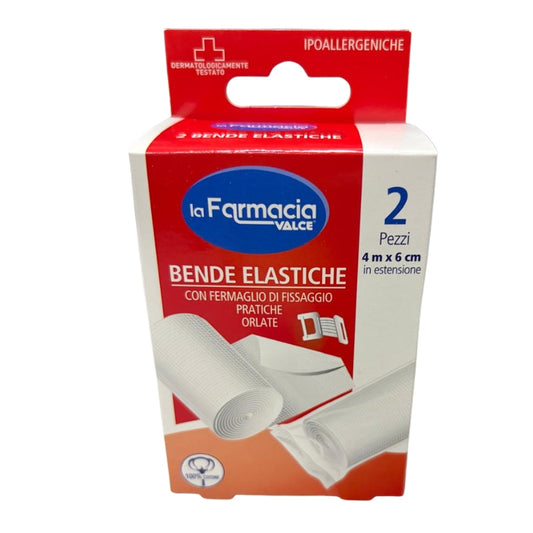LA FARMACIA VALCE BENDE ELASTICHE 4 M X 6 CM 2PZ