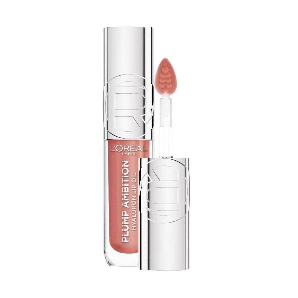 L'OREAL OLIO LABBRA PLUMP AMBITION LIP OIL CON ACIDO IALURONICO 650 NUDE MACARON