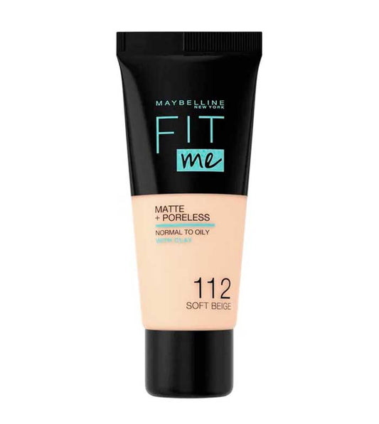 MAYBELLINE FONDOTINTA FIT ME MATTE 112 SOFT BEIGE