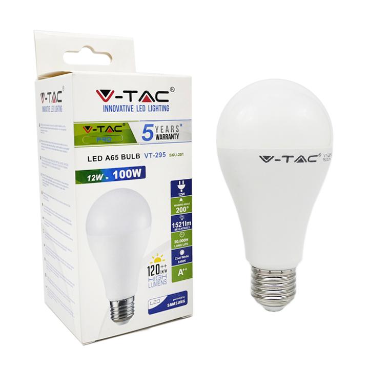 V-TAC LED A65 BULB 15W=100W 4000K