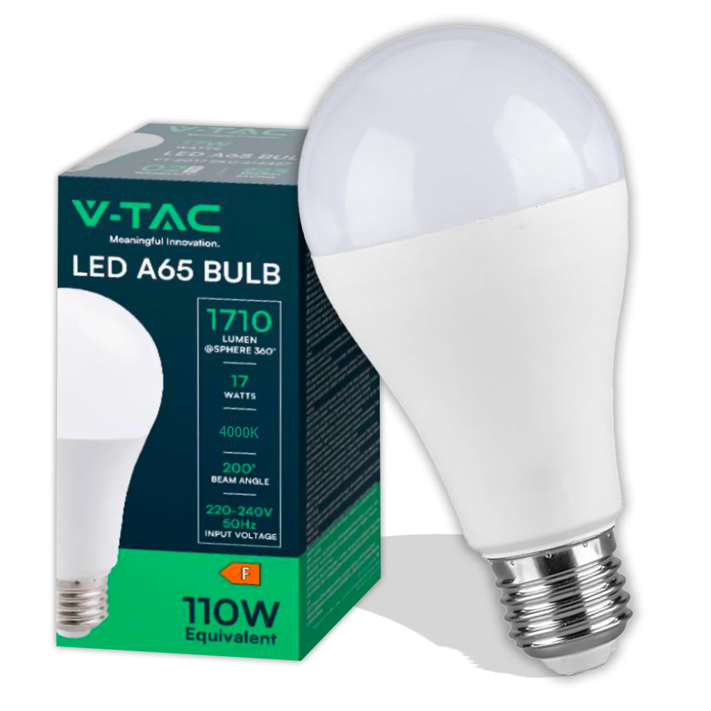 V-TAC LED A65 BULB 17W=110 4000K
