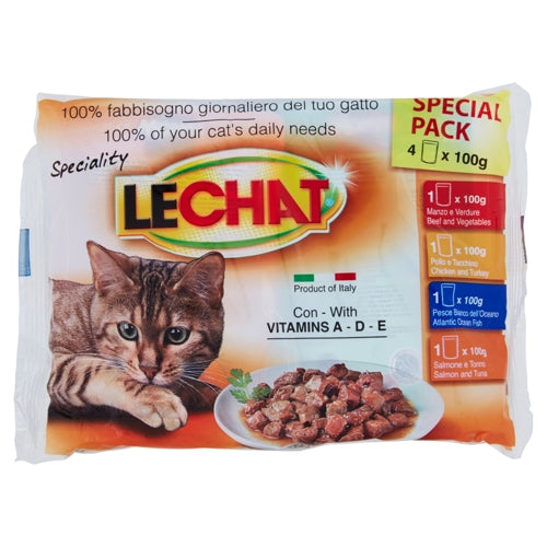 LECHAT SPECIAL PACK 4X100G ASSORTITO