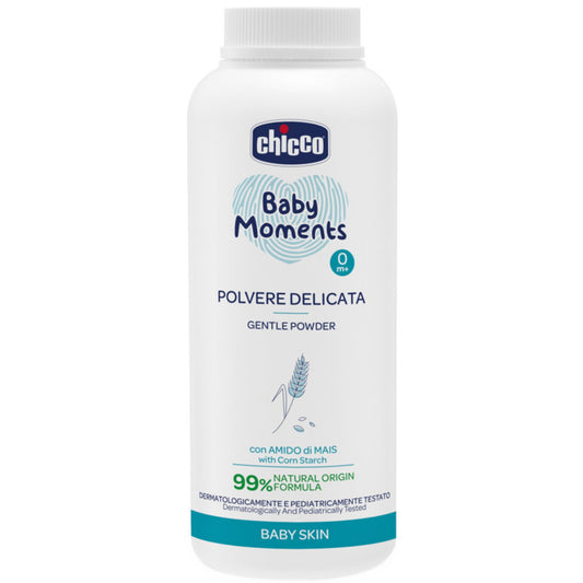 CHICCO BABY MOMENTS POLVERE DELICATA 130G CON AMIDO DI MAIS BABY SKIN