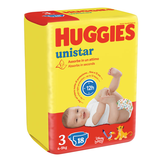 HUGGIES UNISTAR DISNEY BABY MIDI 3 4-9KG X18