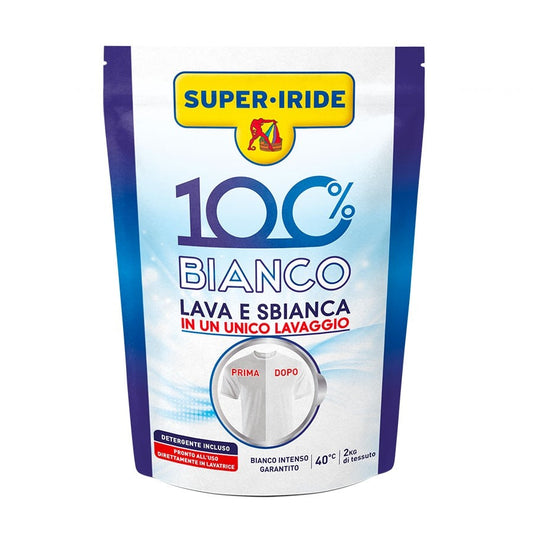 SUPER-IRIDE 100% BIANCO LAVA E SBIANCA SBIANCANTE PER CAPI CHIARI 400G