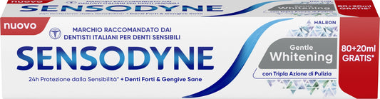 SENSODYNE DENTIFRICIO 80+20ML GENTLE WHITENING CON TRIPLA AZIONE DI PULIZIA