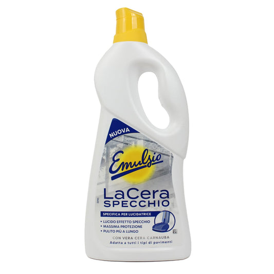 EMULSIO LA CERA SPECCHIO 725ML CON VERA CERA CARNAUBA ADATTA A TUTTI I TIPI DI PAVIMENTI