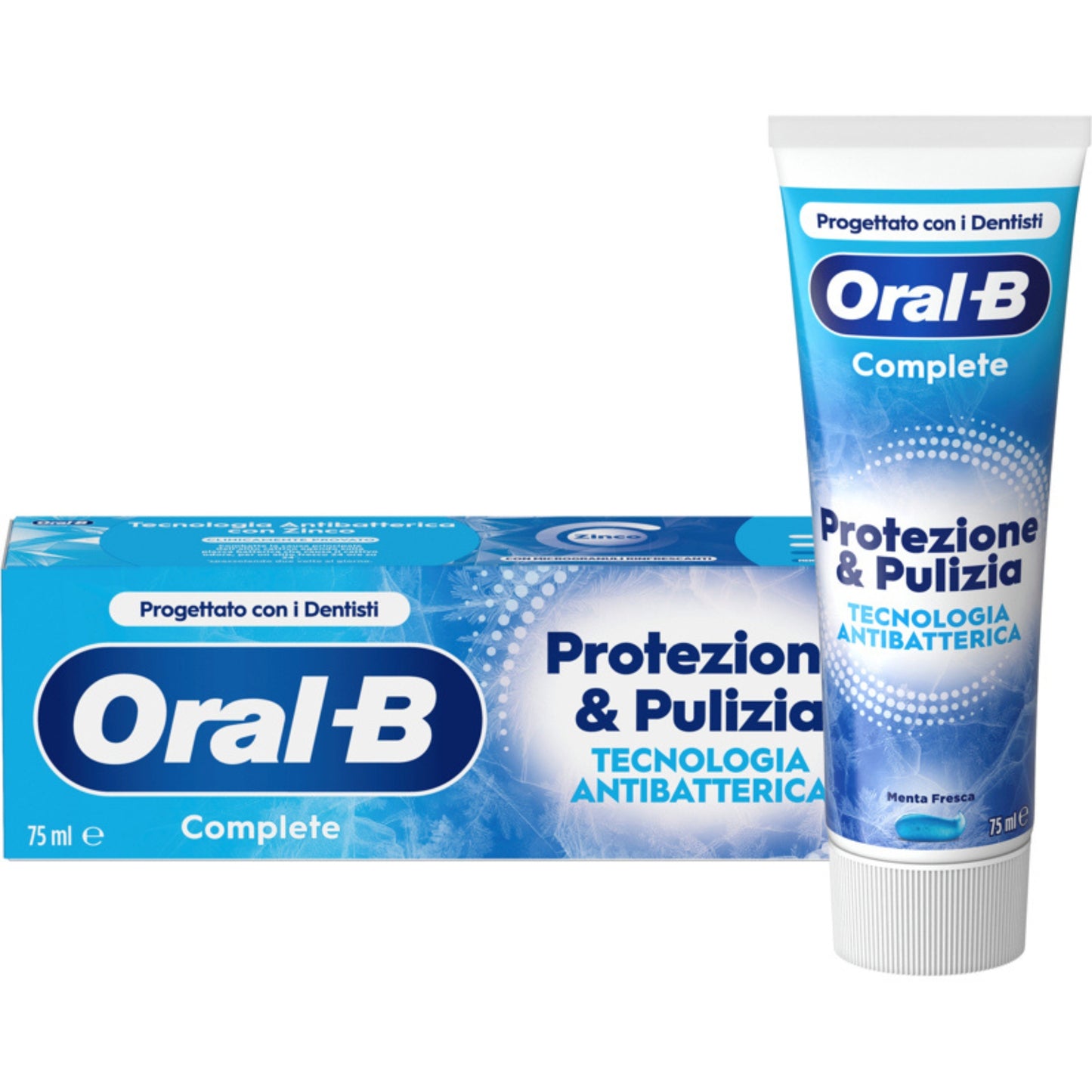 ORAL-B DENTIFRICIO 75ML COMPLETE PROTEZIONE & PULIZIA TECNOLOGIA BATTERICA MENTA FRESCA