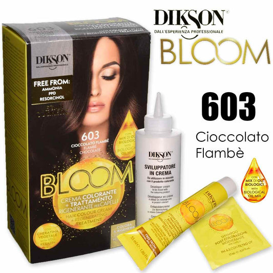 DIKSON BLOOM CREMA COLORANTE SENZA AMMONIACA 603 CIOCCOLATO FLAMBE'