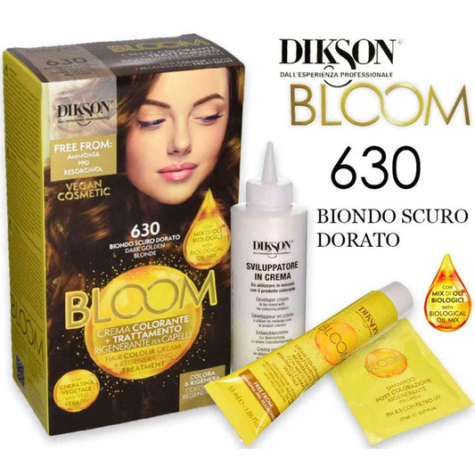 DIKSON BLOOM CREMA COLORANTE SENZA AMMONIACA 630 BIONDO SCURO DORATO
