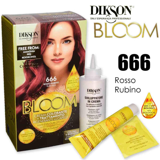 DIKSON BLOOM CREMA COLORANTE SENZA AMMONIACA 666 ROSSO RUBINO
