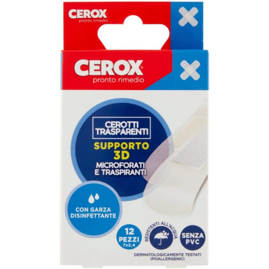 CEROX 12 CEROTTI TRASPARENTI SUPPORTO 3D 7X2,4