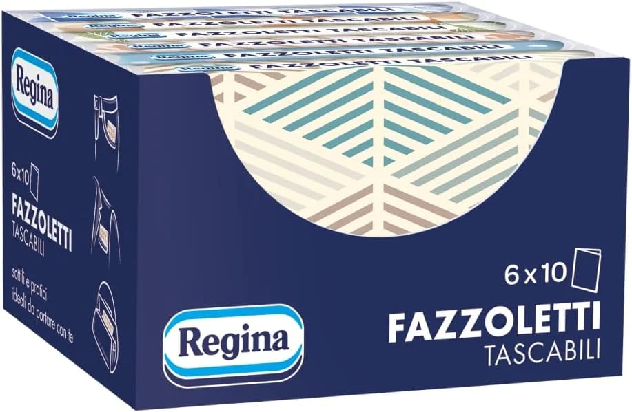 REGINA FAZZOLETTI TASCABILI 4 VELI 6X10PZ