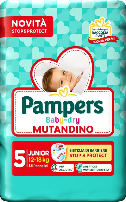 PAMPERS BABY DRY MUTANDINO 5 JUNIOR X13
