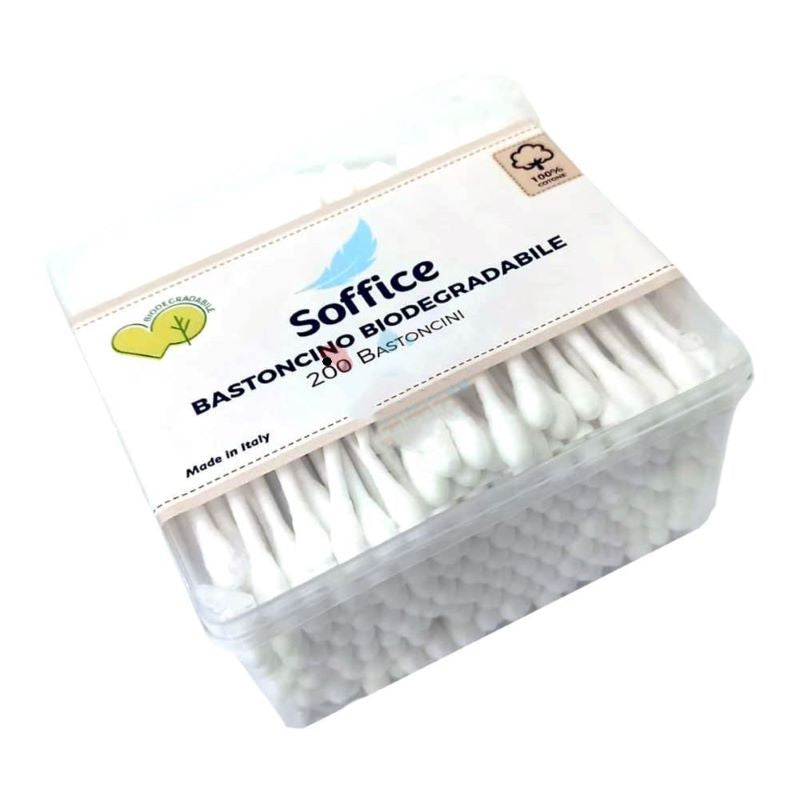 SOFFICE BIO BASTONCINO BIODEGRADABILE 100% COTONE 200PZ