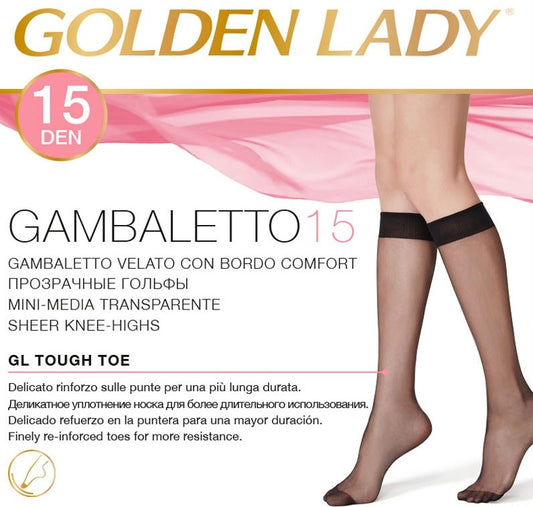 GOLDEN LADY GAMBALETTO 15DEN 2 PAIA FUMO