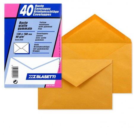 BLASETTI 40 BUSTE GIALLE 12X18