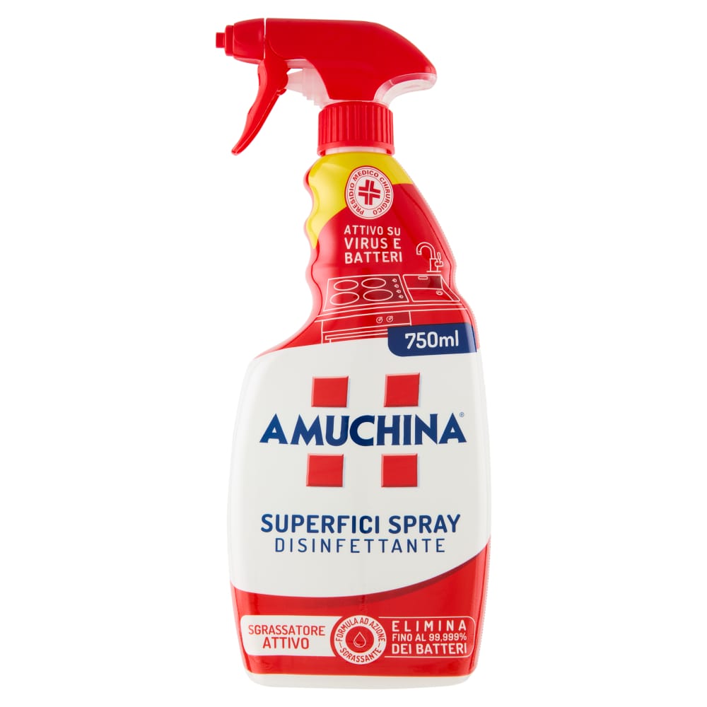AMUCHINA SUPERFICI DISINFETTANTE SPRAY 750ML SGRASSATORE ATTIVO