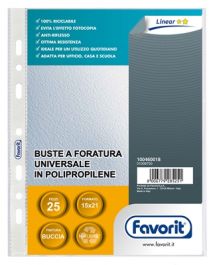 FAVORIT BUSTE A FORATURA 15X21 25PZ SUPERIOR
