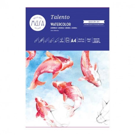 CWR TALENTO WATERCOLOR BLOCCO A4 FG 10 300GR ACQUERELLO