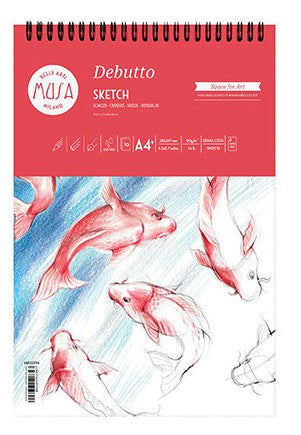 CWR DEBUTTO SKETCH BOOK A4 70 FG LISCIO CON SPIRALE