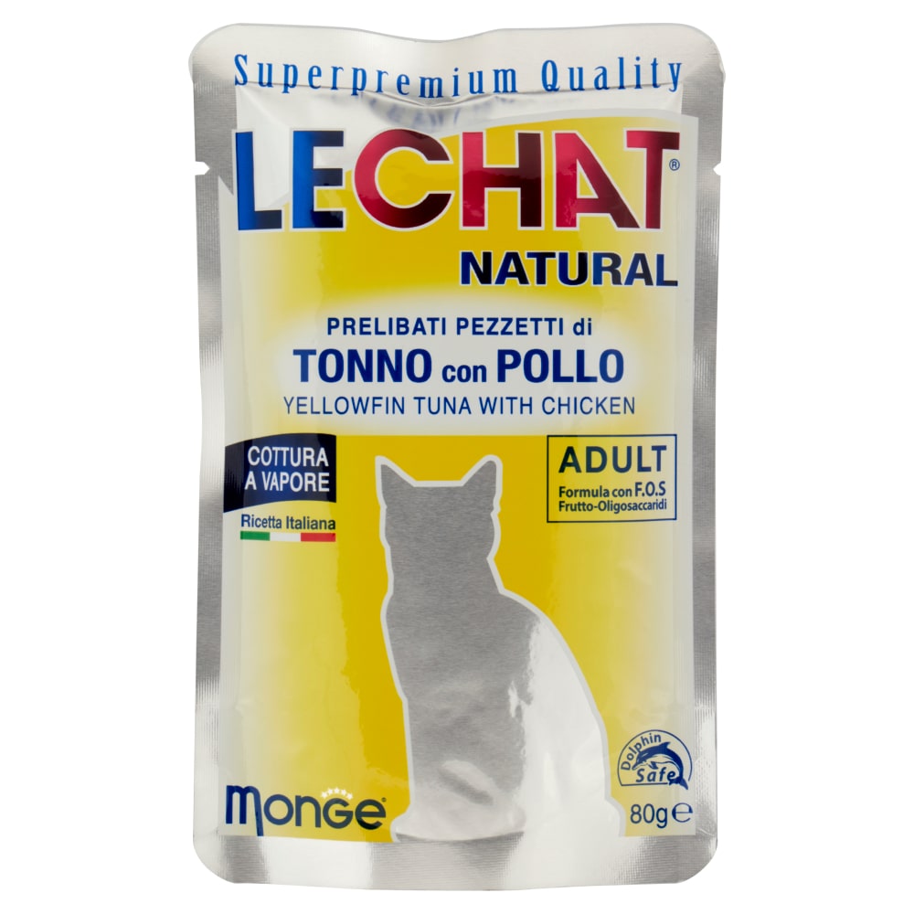 LECHAT NATURAL BUSTINA 80G TONNO CON POLLO