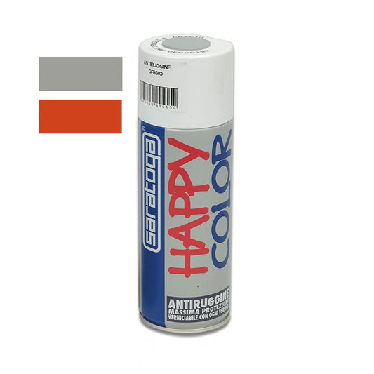 SARATOGA HAPPY COLOR SMALTO SPRAY ANTIRUGGINE GRIGIO 400ML