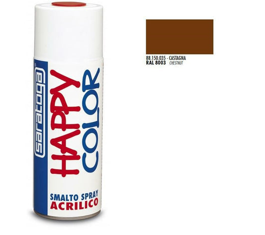 SARATOGA HAPPY COLOR SMALTO SPRAY CASTAGNA 400ML RAL 8003