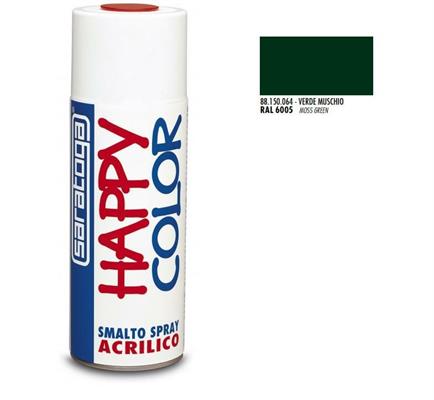 SARATOGA HAPPY COLOR SMALTO SPRAY VERDE MUSCHIO 400ML