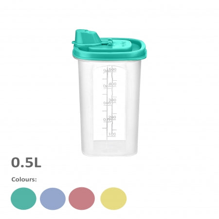 ARBEMA POLY TIME BOTTIGLIA GRADUATA PLASTICA OLIO 500ML COLORI ASSORTITI