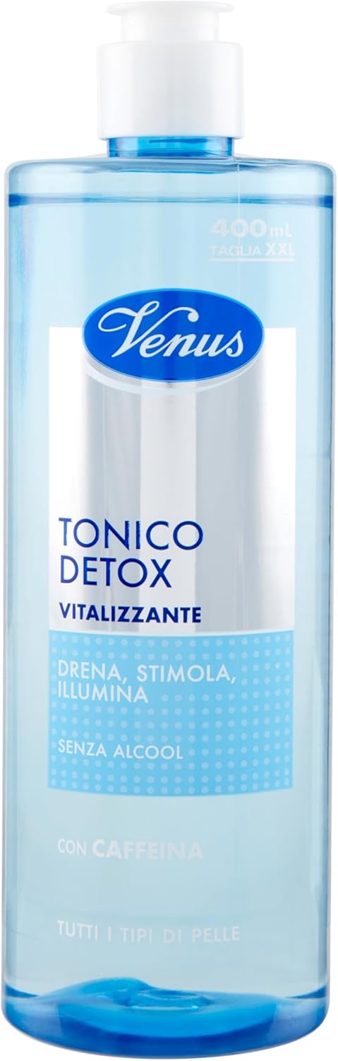 VENUS TONICO DETOX VITALIZZANTE 400ML CON CAFFEINA TUTTI I TIPI DI PELLE