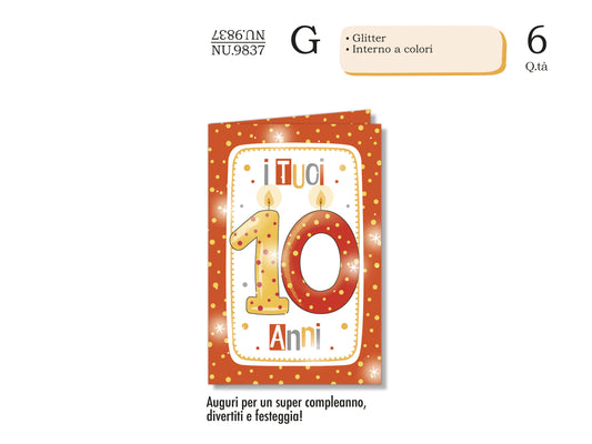 CROMO NB BIGLIETTO NUMERI BAMBINI POIS 10
