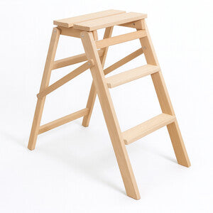 SCALETTO PIEGHEVOLE IN LEGNO NATURALE 3 GRADINI