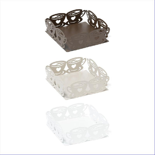 MERCURY LINEA METALLO TAZZE PORTATOVAGLIOLI CM.17X17X5H COLORI ASSORTITI