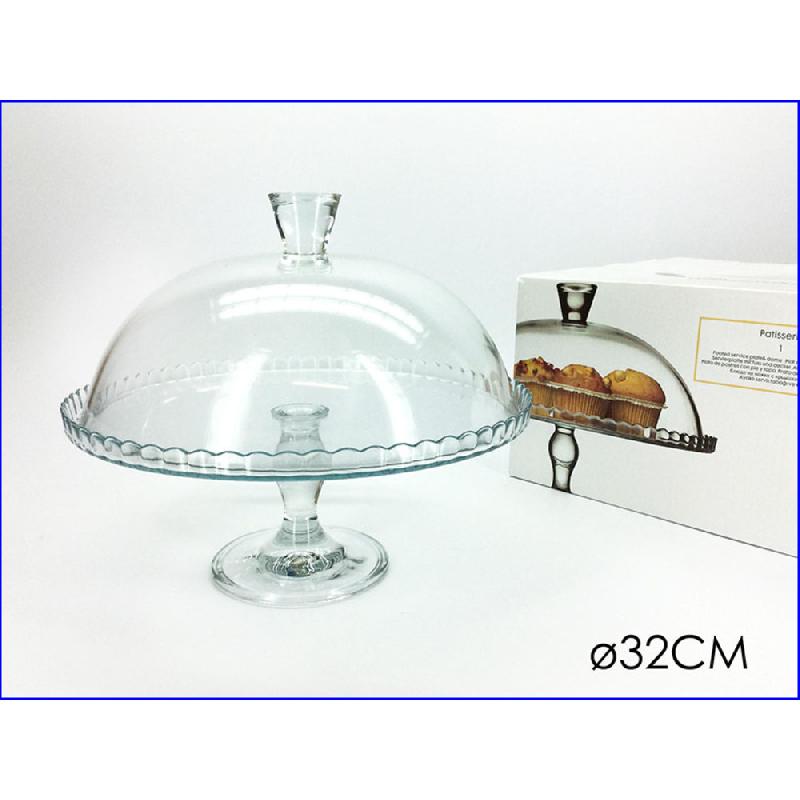 GENERAL TRADE PATISSERIE ALZATA CON CUPOLA IN VETRO CM.32