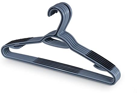 DOMOPAK LIVING SET 5 APPENDIABITI PLASTICA ANTISCIVOLO CM.42 GRIGIO