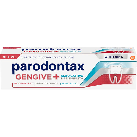 PARODONTAX DENTIFRICIO 75ML GENGIVE + ALITO CATTIVO & SENSIBILITA' WHITENING