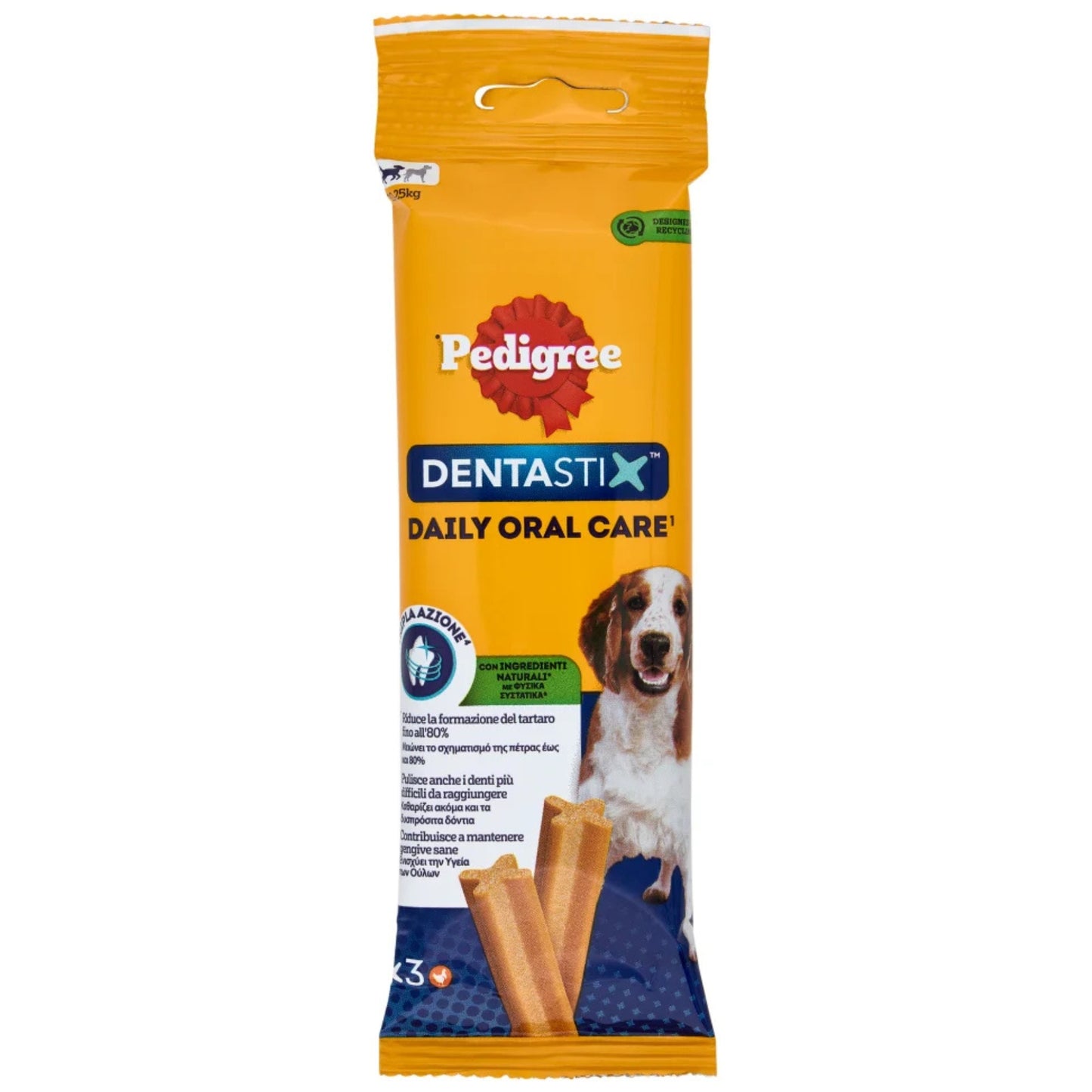 PEDIGREE DENTASTIX MEDIUM 10-25KG 77G X3